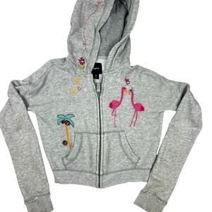 GAP Gray Kids Jacket with Flamingo Design